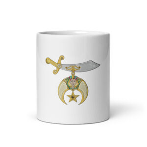 White Glossy Shriner Mug